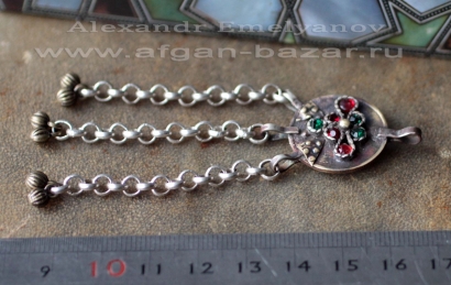 Подвеска из советской монеты по мотивам афганских племенных украшений (Tribal Ku