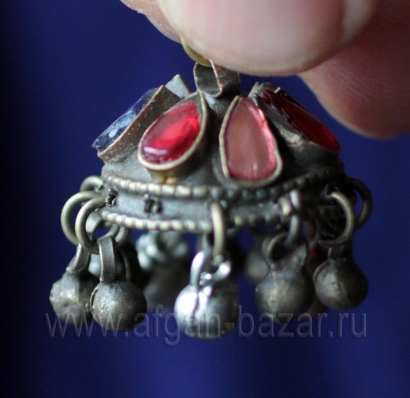 Афганская подвеска, деталь височной подвески. Афганистан или Пакистан, племена К