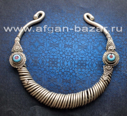 Старинная афганская гривна - "Огай" или "Гер" - традиционное украшение народов, 