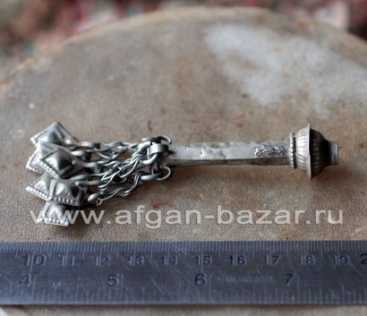 Афганская подвеска-трубочка, часть ожерелья. Афганистан или Пакистан, 20-й век, 
