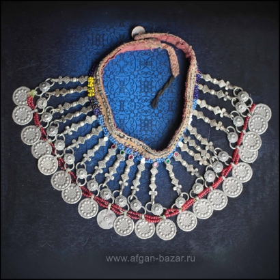 Нашейная повязка-чокер "Djodani" - племенные украшения Кучи (Tribal Kuchi Jewelr
