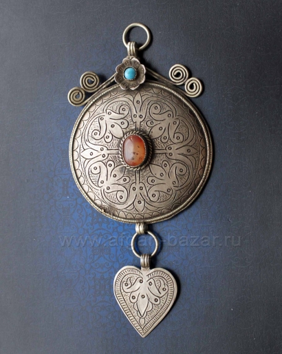 Афганская подвеска-амулет. Афганистан (Хазараджат), народность Хазара, середина 