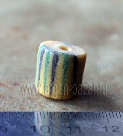 Африканская стеклянная бусина Кробо - African Ghana Krobo Bead