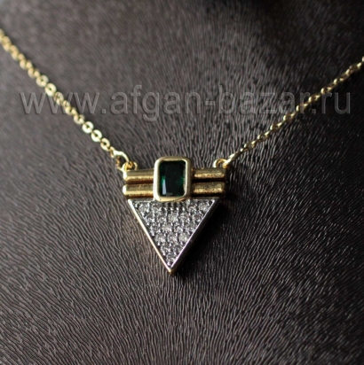 Кулон на цепочке в стиле Арт деко