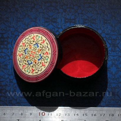 Лаковая шкатулка из папье-маше с миниатюрной росписью. Узбекистан, современная р