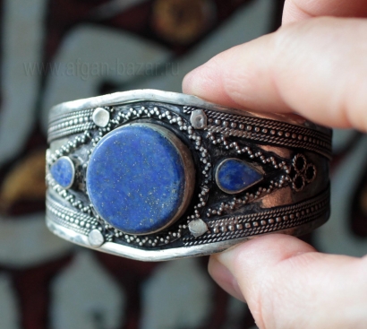 Афганский браслет с лазуритом. Афганистан или Пакистан, современная работа