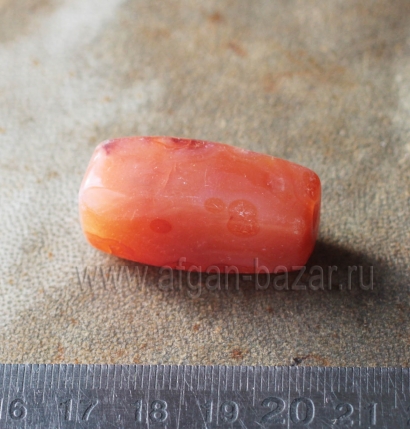 Винтажная сердоликовая бусина.  Ближний Восток или Центральная Азия 20 в.