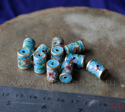 Бусина с перегородчатой эмалью. Китай, современная работа