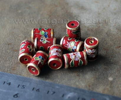 Бусина с перегородчатой эмалью. Китай, современная работа