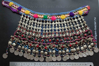 Нашейная повязка-чокер "Djodani" - племенные украшения Кучи (Tribal Kuchi Jewelr