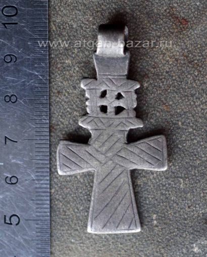 Старинный эфиопский нательный крест.  Эфиопия, 19й - первая половина 20-го века