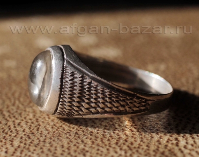 Винтажный иранский мужской перстень с горным хрусталем