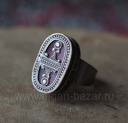 Перстень в казахском стиле. Афганистан, 20 в. - размер 20