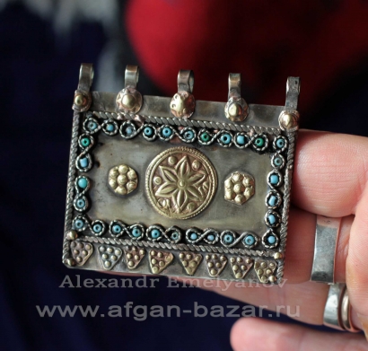 Подвеска пектораль в афганском стиле.  Автор - Емельянов Александр. Авторское ук