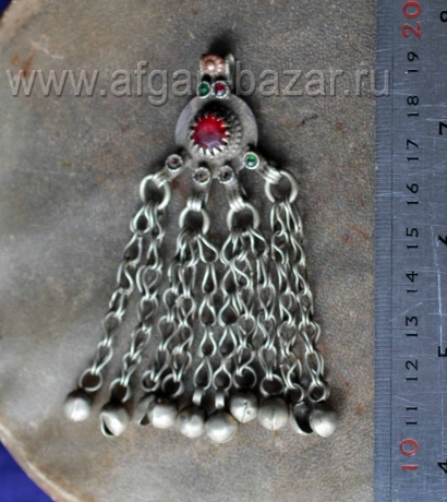 Подвеска-амулет из старой монеты с бубенчиками. Деталь костюма или пояса