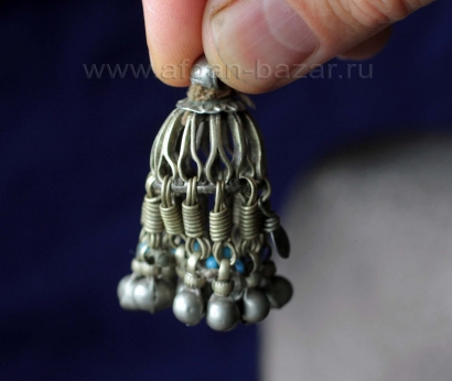 Подвеска, часть серьги или височного украшения Пезван. Северный Пакистан (Сват),