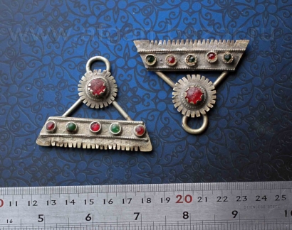 Лот из двух афганских подвесок-амулетов, детали украшения или костюма. Афганиста