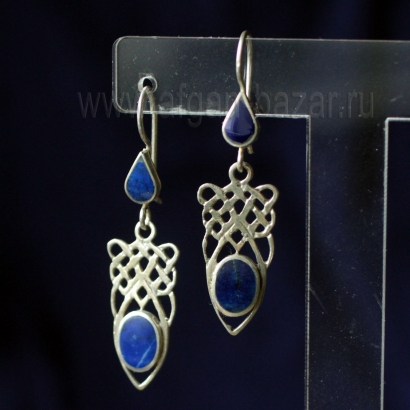 Афганские серьги с лазуритом. Афганистан или Пакистан, современная работа