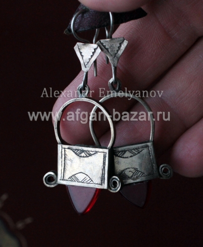 Серьги в виде туарегских амулетов In-Gall Марокко, современная работа.