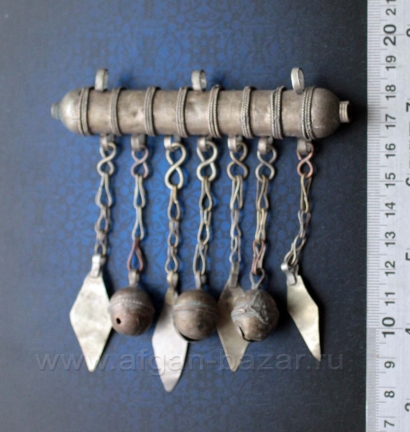 Традиционный туркменский цилиндрический амулет - Тумар. Северный Афганистан, 20 