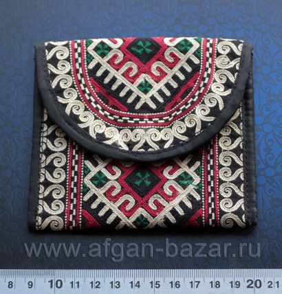 Традиционная туркменская сумочка-кошелек из винтажной ткани