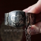 Афганский браслет с чернью, растительным орнаментом и изображением пронзенного с