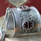 Пара уникальных браслетов с кольцами в казахском стиле