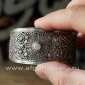 Винтажный афганский браслет тонкой филигранной работы с солярной символикой