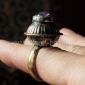 Афганский перстень с аметистом, сделанный из старой бусины