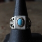 Афганское племенное кольцо с голубой вставкой