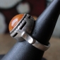 Винтажный кавказский перстень с янтарем. Грузия, конец 20 в.