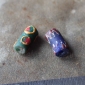 Африканские стеклянные бусины Кробо - African Ghana Krobo Beads. Лот из двух бус