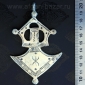 Массивный туарегский амулет по мотивам знаменитых крестов Agades cross
