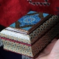 Деревянная шкатулка с инкрустацией "Хатам" с миниатюрной росписью. Иран, Исфахан