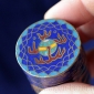 Винтажная китайская шкатулка в технике перегородчатой эмали с изображением драко