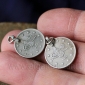 Лот из двух подвесок, сделанных из серебряных османских монет