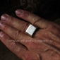 Мужской перстень с печаткой с изображением восьмиконечной звезды и магическими к