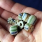 Винтажные африканские стеклянные бусины Кробо - African Ghana Krobo Beads. Лот и