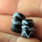 Африканские стеклянные бусины Кробо с полосками - лот из двух штук. African Ghana Krobo Beads Африканские стеклянные бусины Кробо с полосками - лот из двух штук. African Ghan