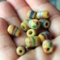Африканские стеклянные бусины Кробо - African Ghana Krobo Beads. Лот из одиннадц