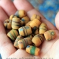 Африканские стеклянные бусины Кробо - African Ghana Krobo Beads. Лот из двадцати