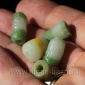 Африканские стеклянные бусины Кробо - African Ghana Krobo Beads. Лот из пяти бус