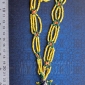 Колье из бисера с треугольной подвеской-кулоном (Kuchi Tribal Beadwork). Афганис