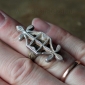 Перстень, сделанный из старинной казахской серебряной нашивки на пояс