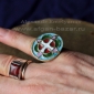 Кольцо в средневековом стиле с горячей эмалью