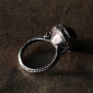 Кольцо с вращающейся сердоликовой бусиной. Автор - Александр Емельянов