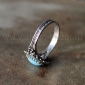 Филигранное кольцо в балканском стиле с голубой вставкой. Турция, современная ра