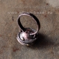 Перстень в бедуинском стиле с винтажной стеклянной бусиной. Выполнен по мотивам 