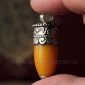 Непальская подвеска со вставкой из имитации янтаря 
