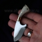Карманный нож с костяной ручкой в кожаных ножнах. Турция современная работа